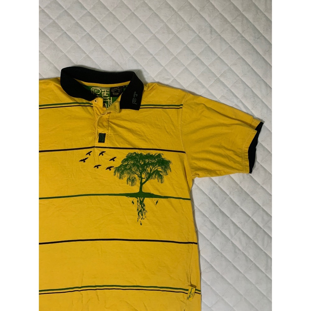 VTG Y2K‎ Crazy Pepe Jeans birds & tree polo Size XL streetwear grunge classic